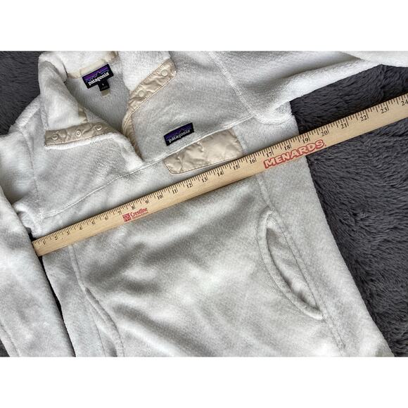 Patagonia Womens Re-Tool Snap-T Fleece Pullover Sweater Jacket White Cream Small - Picture 6 of 8